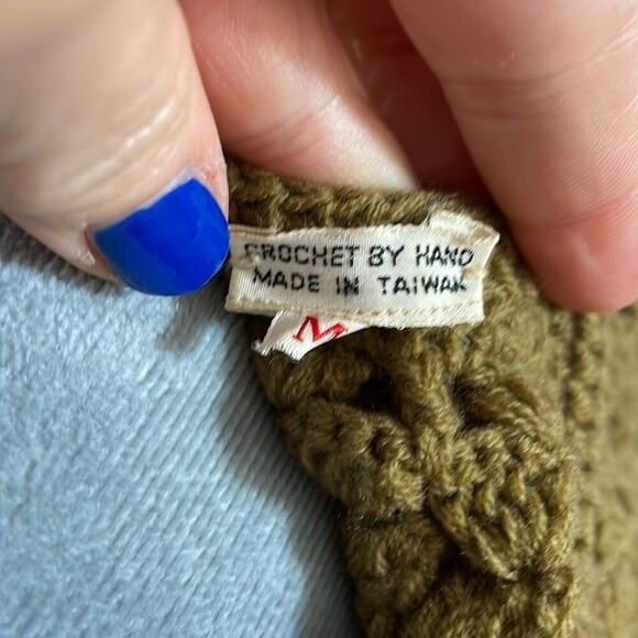 Vintage handmade OOAK crochet midi dress - Picture 4 of 7